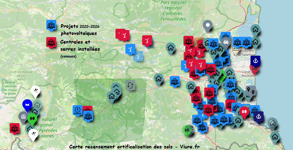 Carte des luttes Photovoltaïques